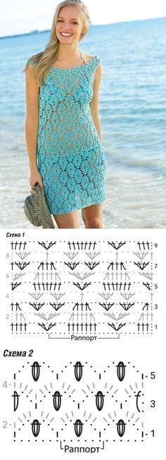 Вязаные туники со схемами узоров
