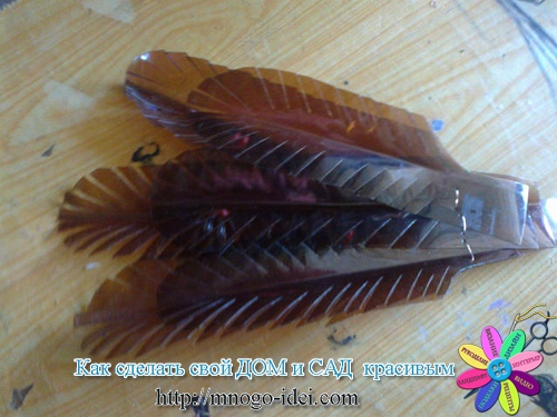 Воробей из пластиковых бутылок