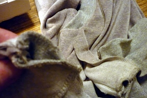 Втачивание молнии в изделие с резинкой из трикотажа по низу