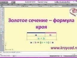 Золотое сечение – формула кроя