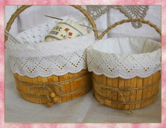 ​Славная корзинка из прищепок