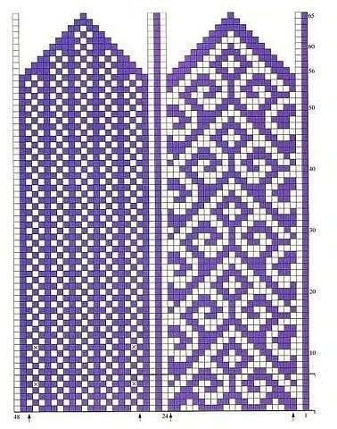 Тапочки жаккардовым узором
