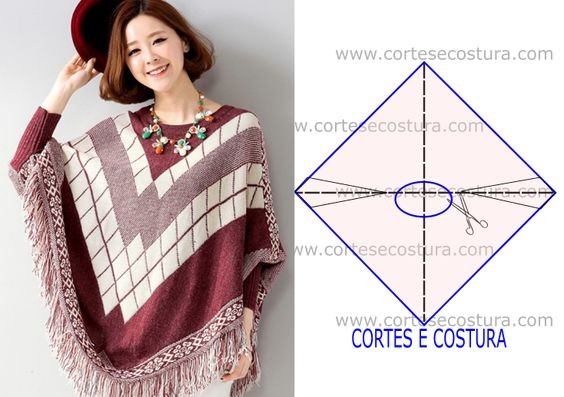 Универсальное пончо на весну