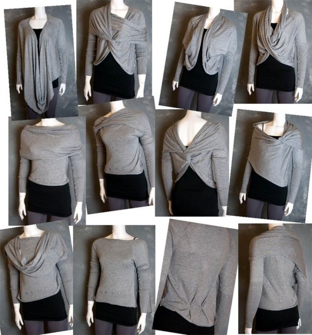 Вязаная кофта-трансформер: идеи