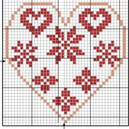 Вышиваем сердечки с красивыми орнаментами