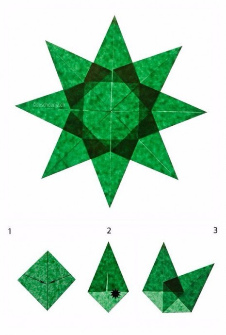 Звёздочки в технике оригами
