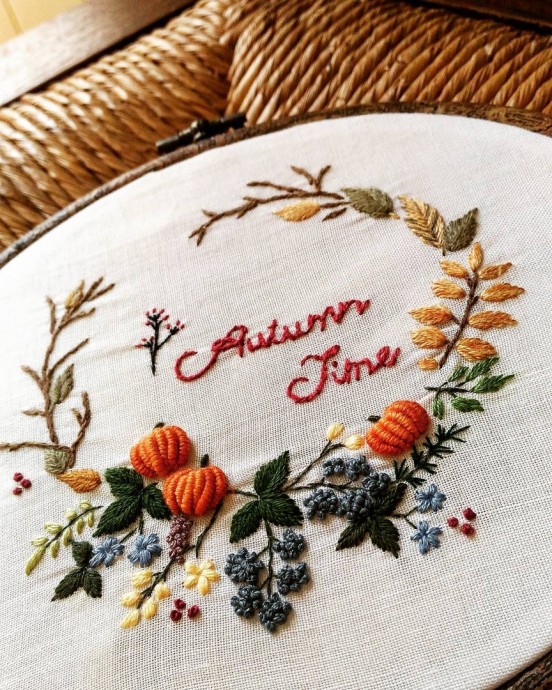 Идеи объемной вышивки: вкусные моменты жизни