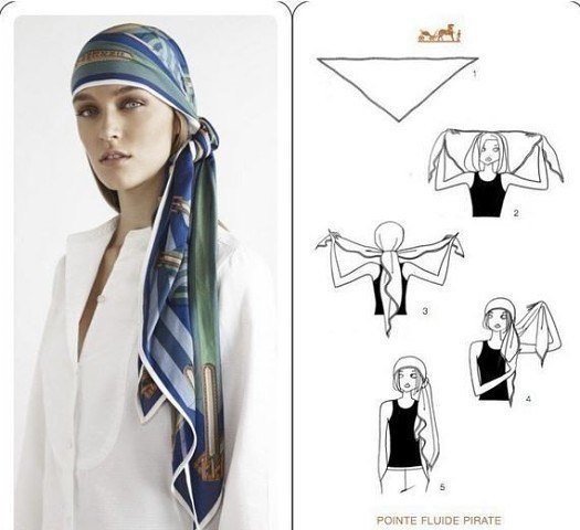 Красивые варианты завязывания косынки