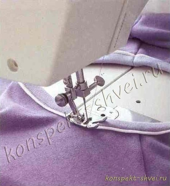 Как сделать кант на круглой горловине в трикотажном изделии