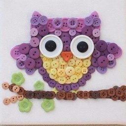 ​Картина "Сова из пуговиц"