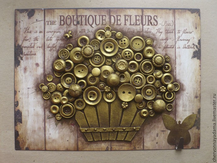 Панно из пуговиц Панно из пуговиц