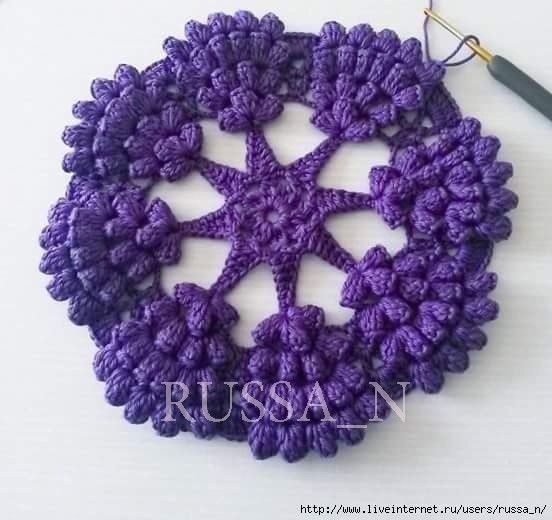 Чехол на подушку крючком