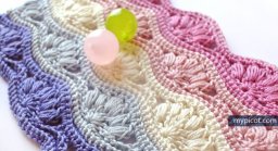 Красивые узоры крючком: волны