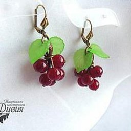 Серьги-ягодки без использования пинов