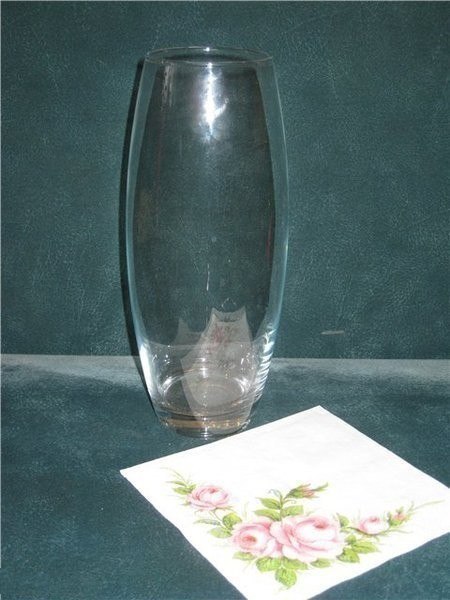 Нежный декупаж вазы