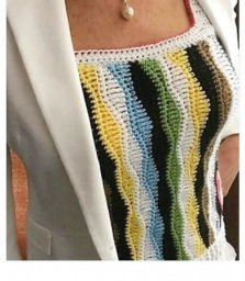 Разноцветные волны крючком