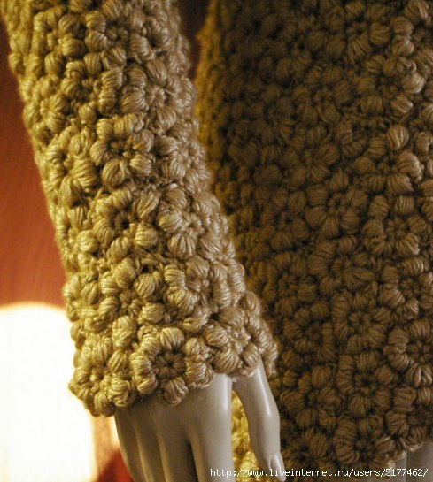 Узор крючком, похожий на каракуль