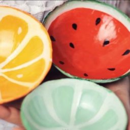 ​"Фруктовые" тарелки своими руками