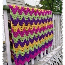 Красивый треугольный узор для пледа