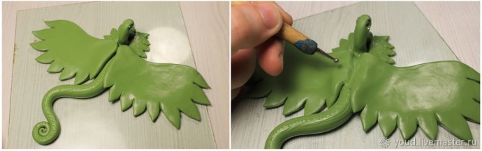 Цветочный дракон из полимерной глины Цветочный дракон из полимерной глины