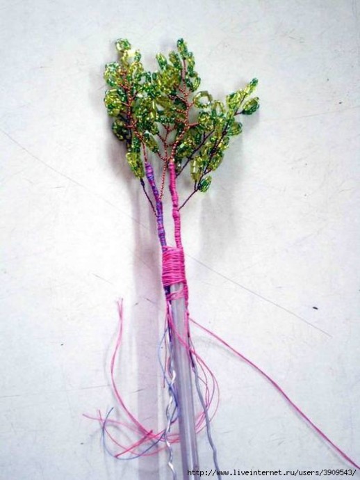 Берёза из бисера