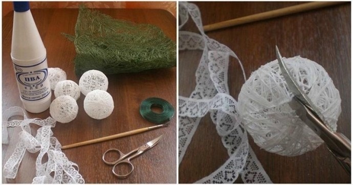 Необычный цветок из ниток