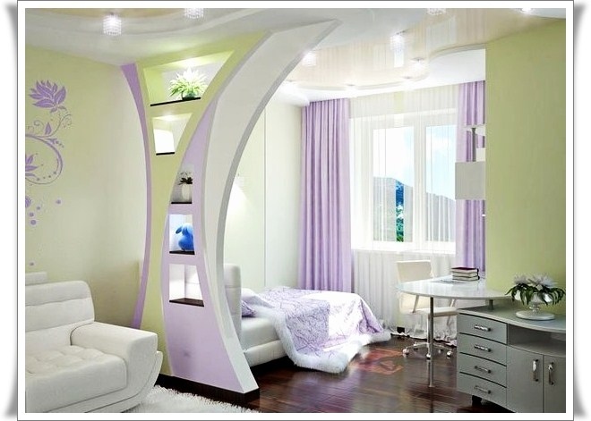 Оригинальные идеи для однокомнатной квартиры