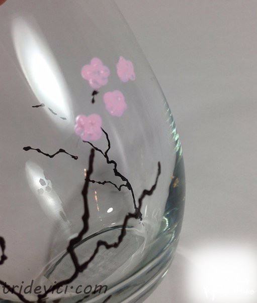 Роспись по стеклу "Сакура"