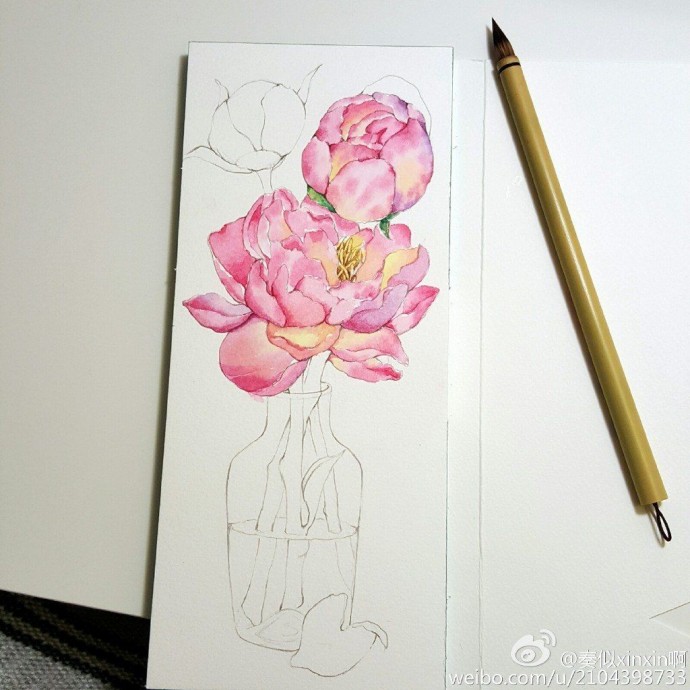 Урок рисования: нежные цветы