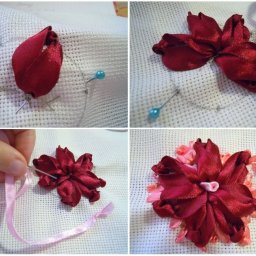 ​Вышиваем цветы лентами