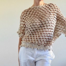 Безотрывное вязание: ажурная кофточка