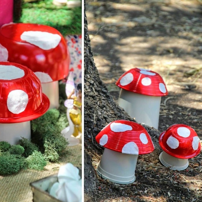Дачные идеи с грибами
