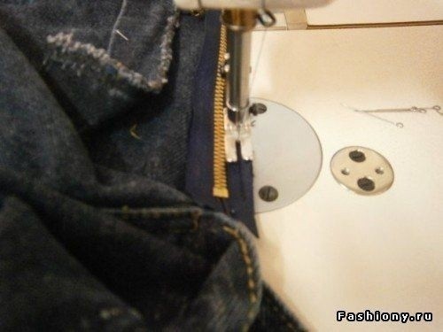 Как заменить молнию в джинсах