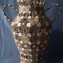 Амфора в технике торсион папье