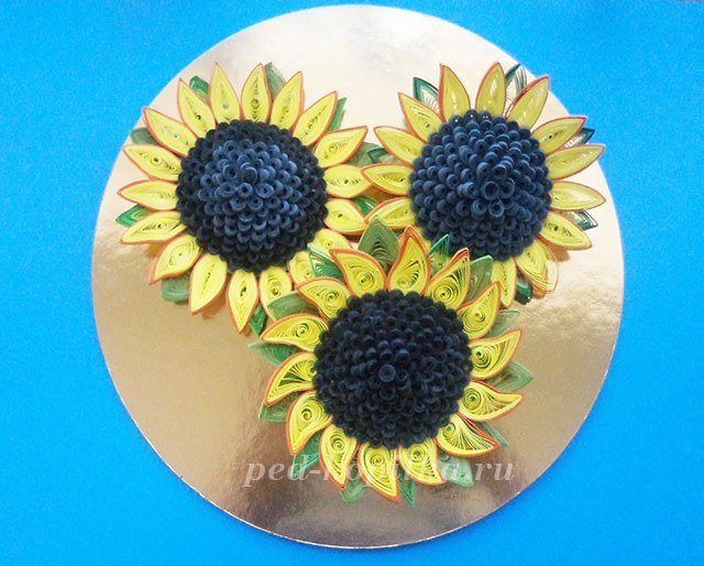 Квиллинг подсолнухи: мастер-класс