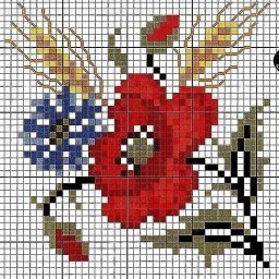 ​Вышивка цветов крестиком