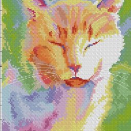 ​Вышиваем рыжего кота