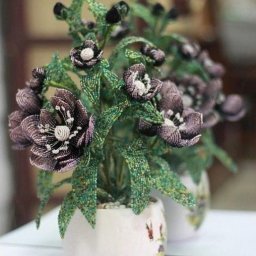 Цветочная композиция из бисера