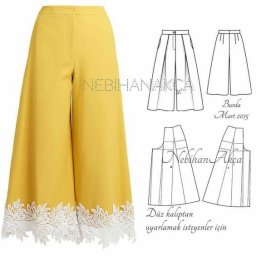 Кюлоты из выкройки обычных брюк