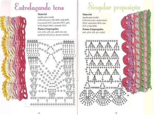 Обвязка крючком: схемы