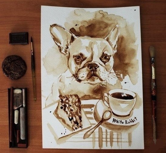 ​Рисунки, созданные при помощи кофе