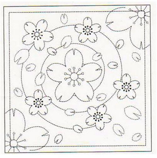 Шаблоны для сашико вышивки