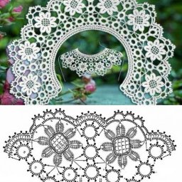 Воротнички крючком