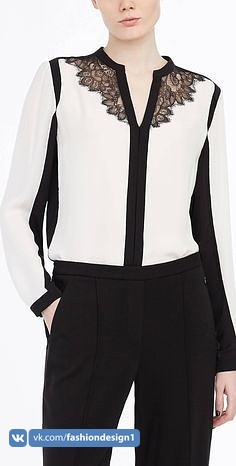 Блузки с кружевом: идеи