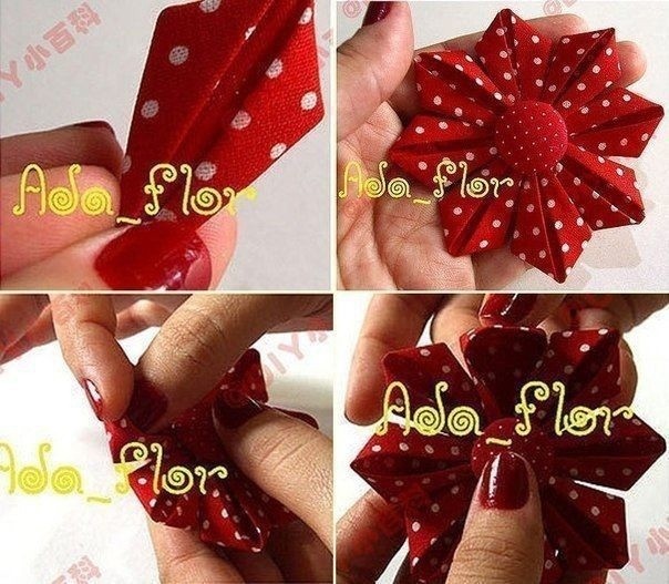 ​Интересный цветок из ткани