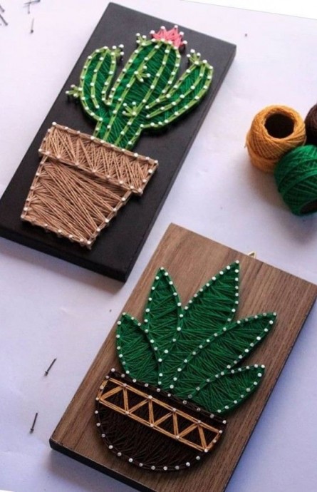 Панно с кактусами