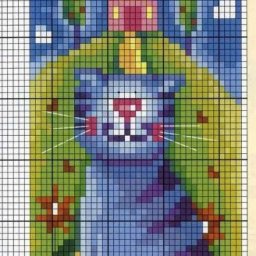 Забавные коты: схемы для вышивки или жаккарда