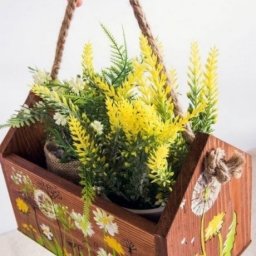 Декор деревянного кашпо