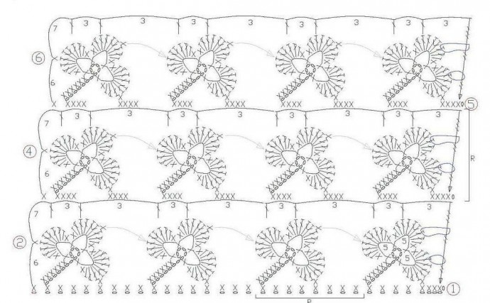 Нежные ажурные узоры крючком
