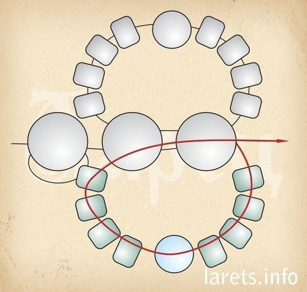 Браслет из бисера и бусинок